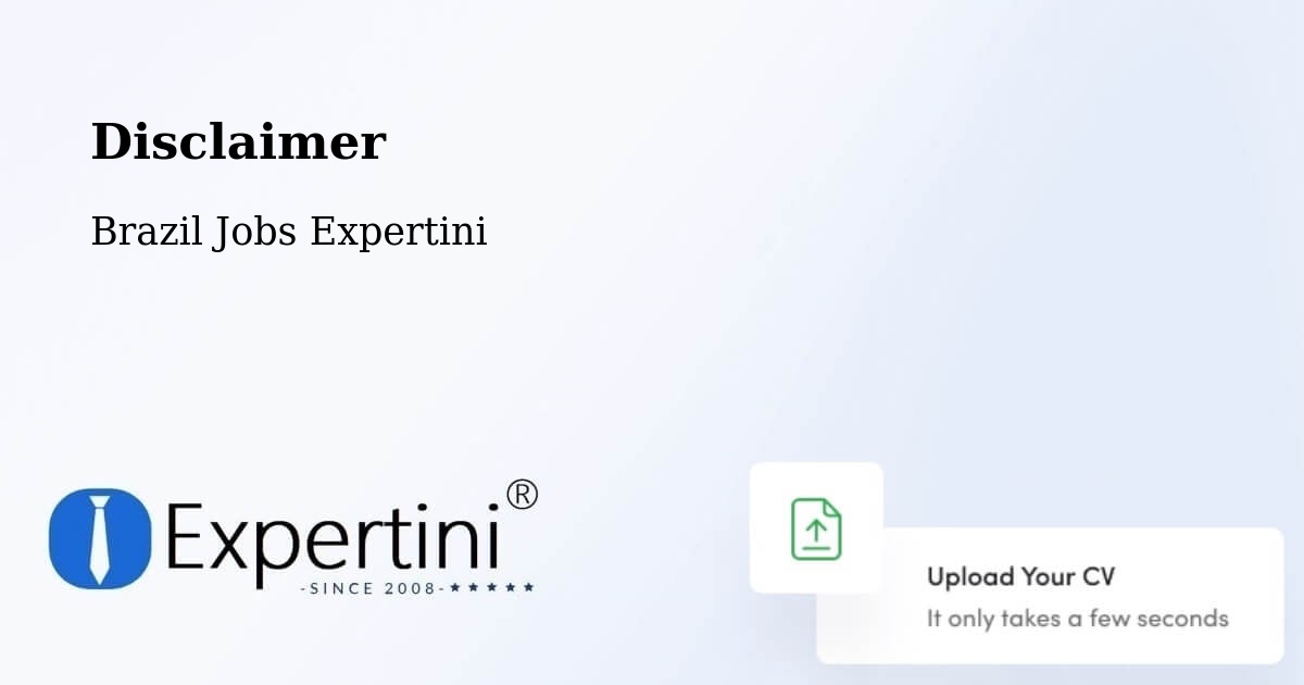Disclaimer – Cássia - Brazil Jobs Expertini