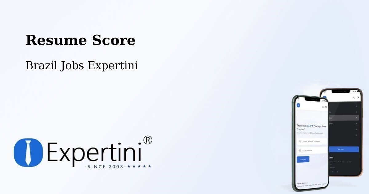 Resume Score & Job Description Match Tool – Cássia - Brazil Jobs Expertini